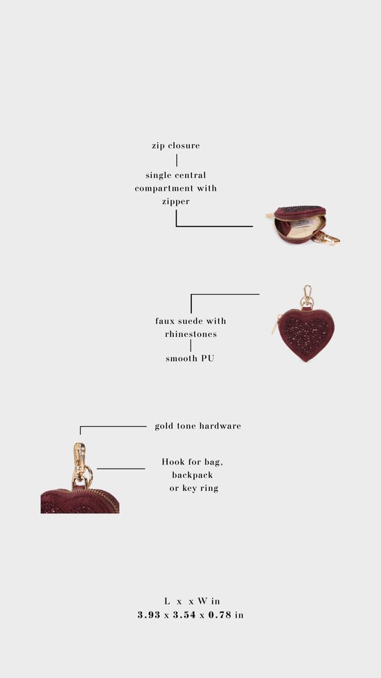 MARGOT HEART WALLET STRASS IN LOVE - GOLD