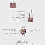 Borsa a mano MARGOT SMALL SUMMER - MAUVE