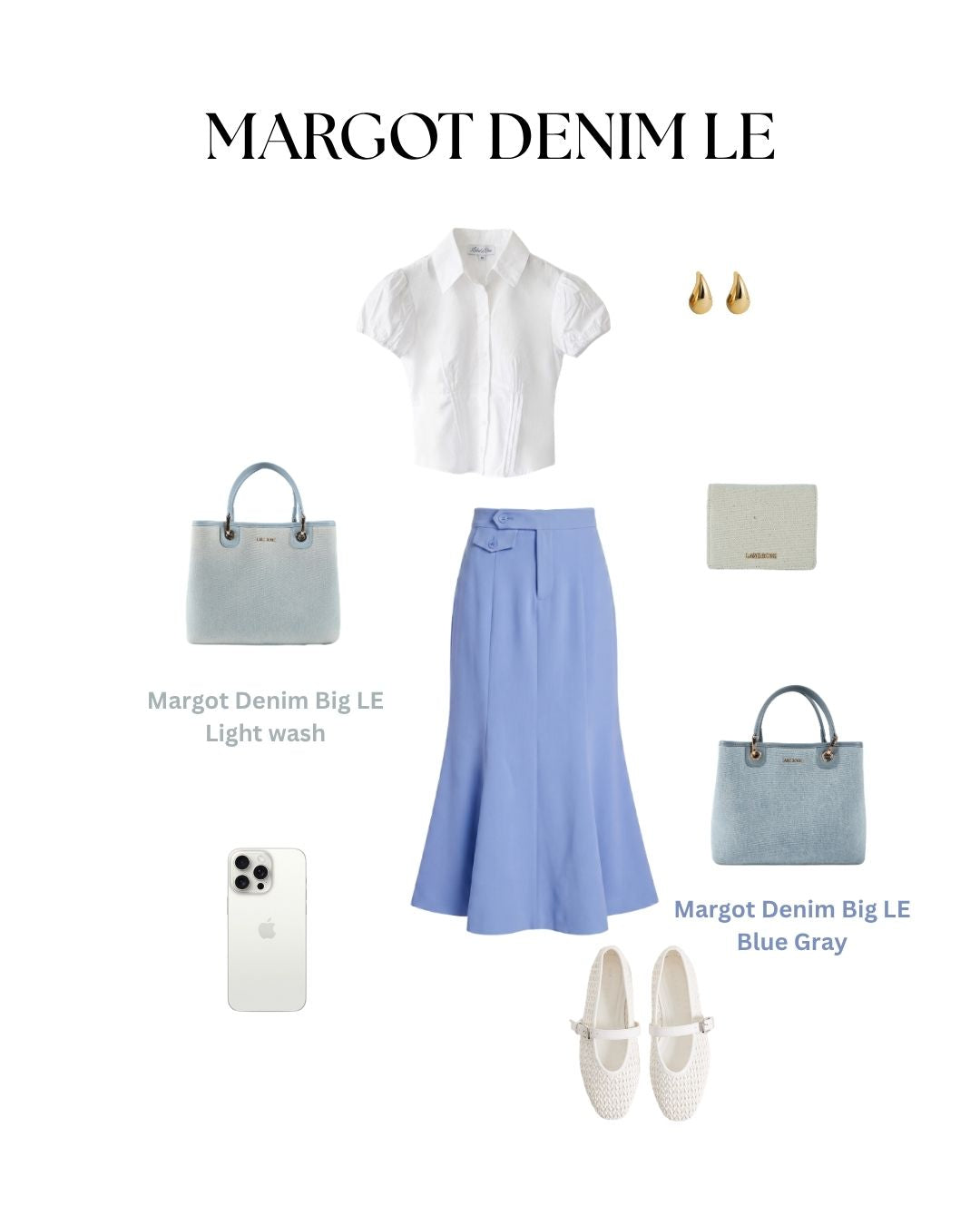Bolso de mano MARGOT BIG DENIM LE - LIGHT WASH