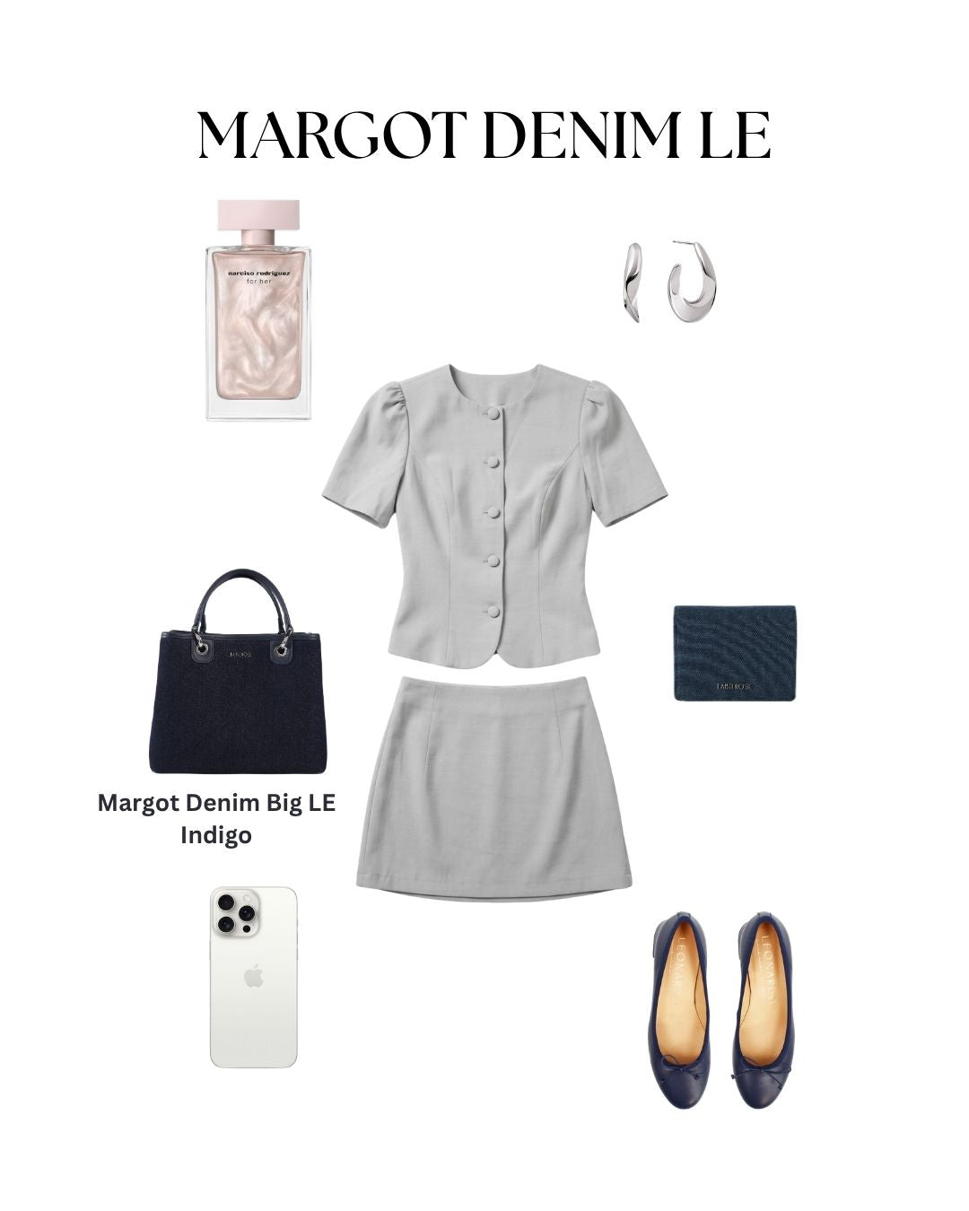 Bolso de mano MARGOT BIG DENIM LE - ÍNDIGO