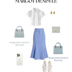 Bolso de mano MARGOT SMALL DENIM LE - AZUL GRISÁCEO