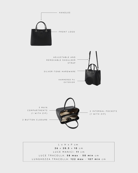 MARGOT BIG SUMMER Handbag - BLACK SILVER