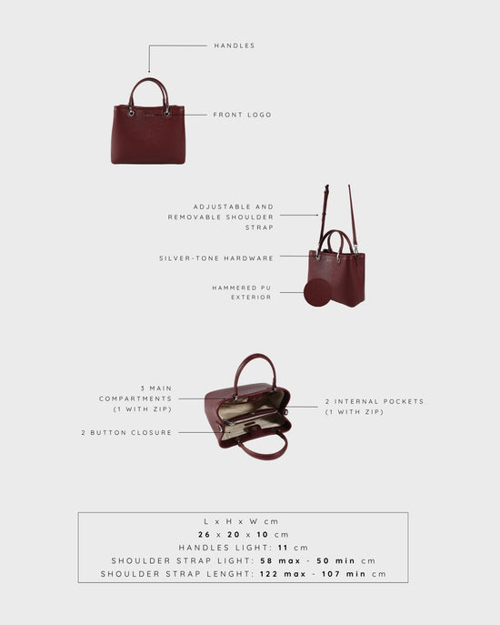 MARGOT BIG SUMMER Handbag - BURGUNDY
