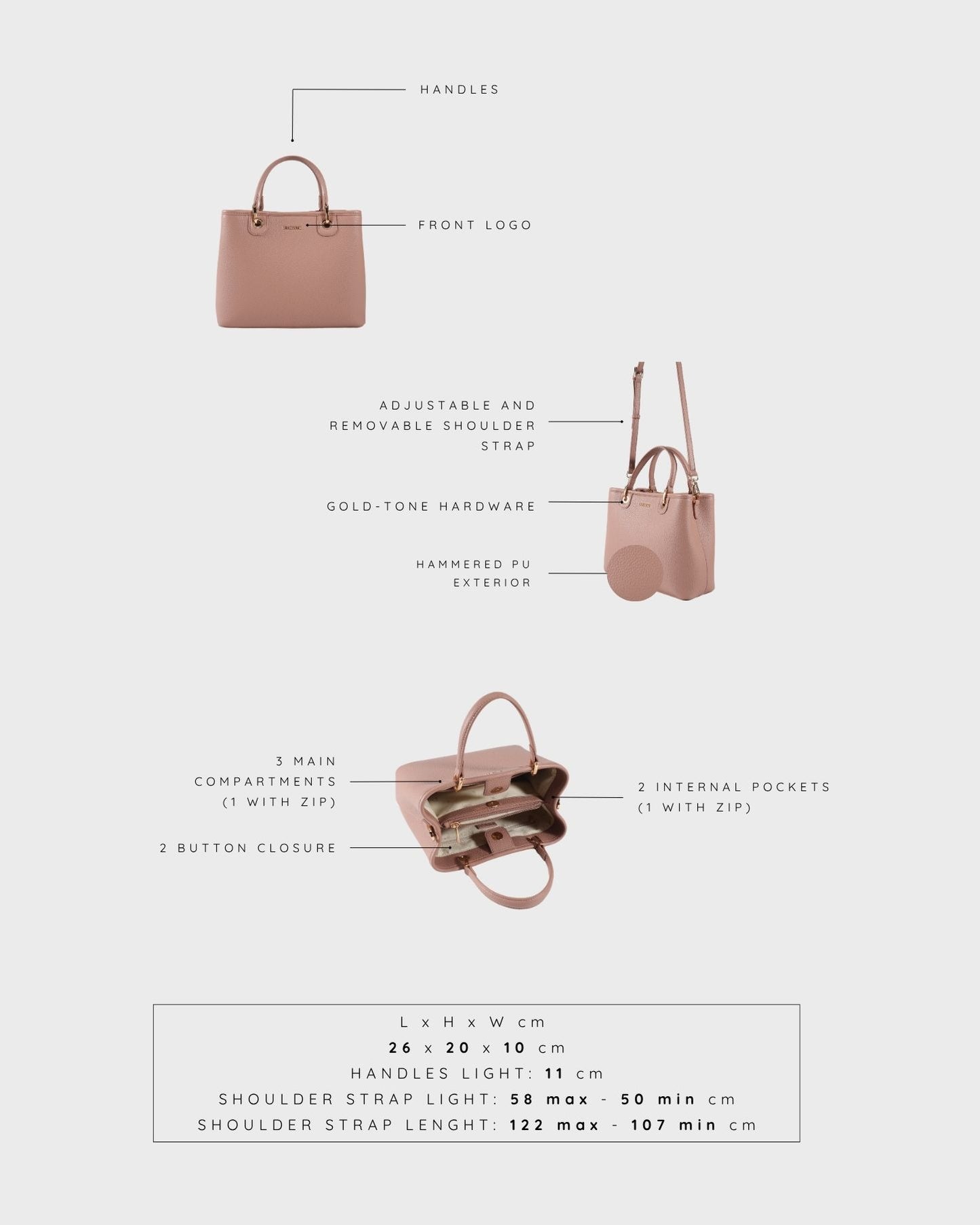 Borsa a mano MARGOT BIG SUMMER - DESERT ROSE