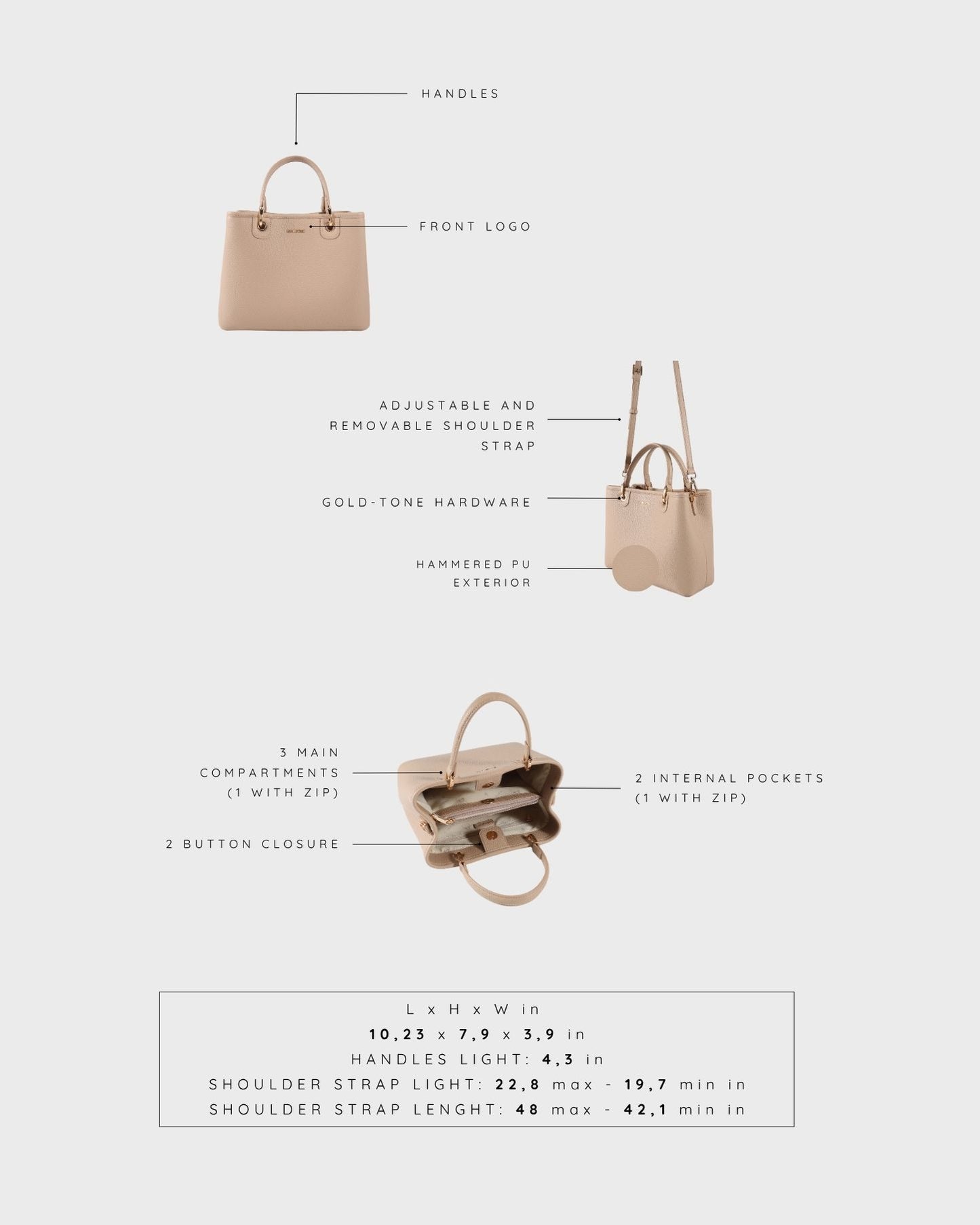 Borsa a mano MARGOT BIG SUMMER - BEIGE