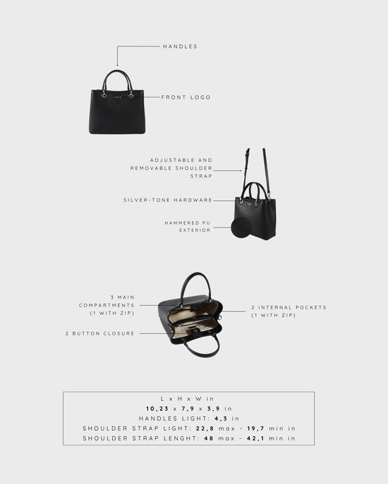 MARGOT BIG SUMMER Handbag - BLACK SILVER