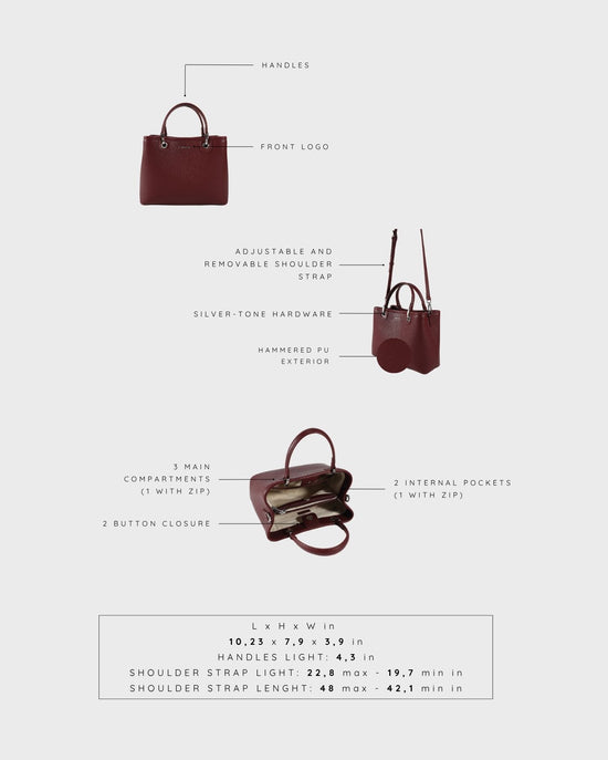 MARGOT BIG SUMMER Handbag - BURGUNDY