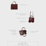 Borsa a mano MARGOT BIG SUMMER - BURGUNDY