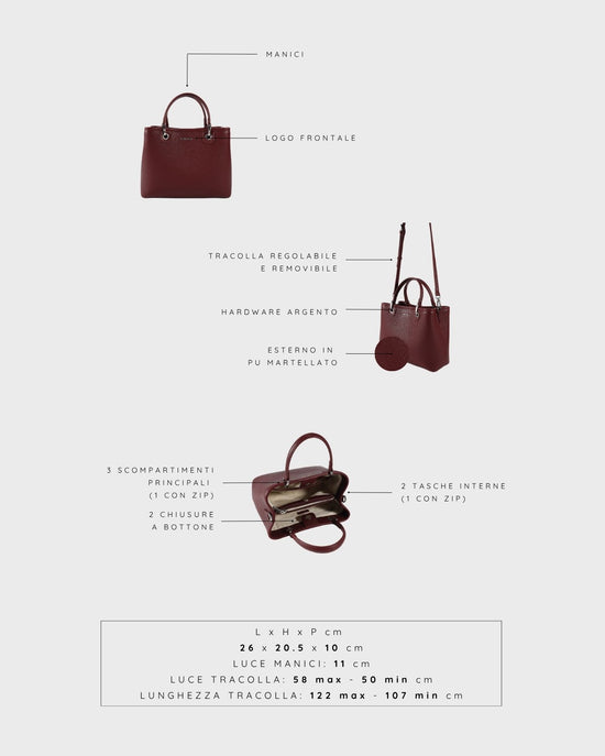 MARGOT BIG SUMMER Handbag - BURGUNDY
