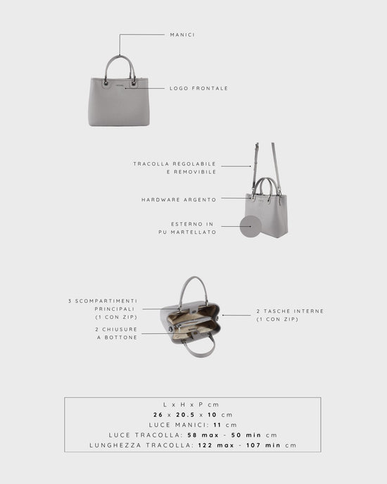 MARGOT BIG SUMMER Handbag - FOGGY BLUE