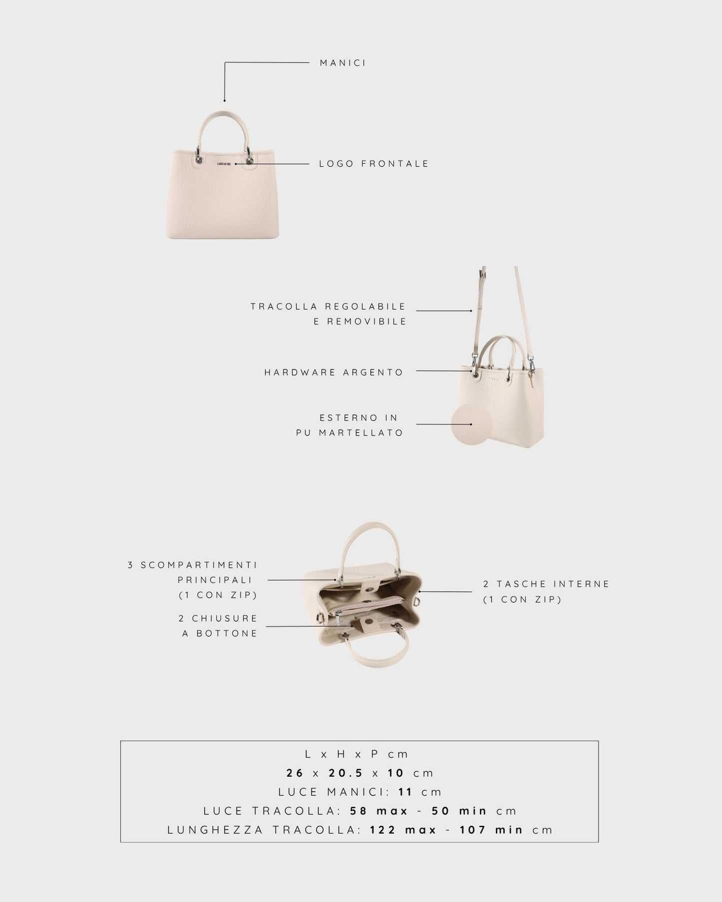 Borsa a mano MARGOT BIG SUMMER -  IVORY