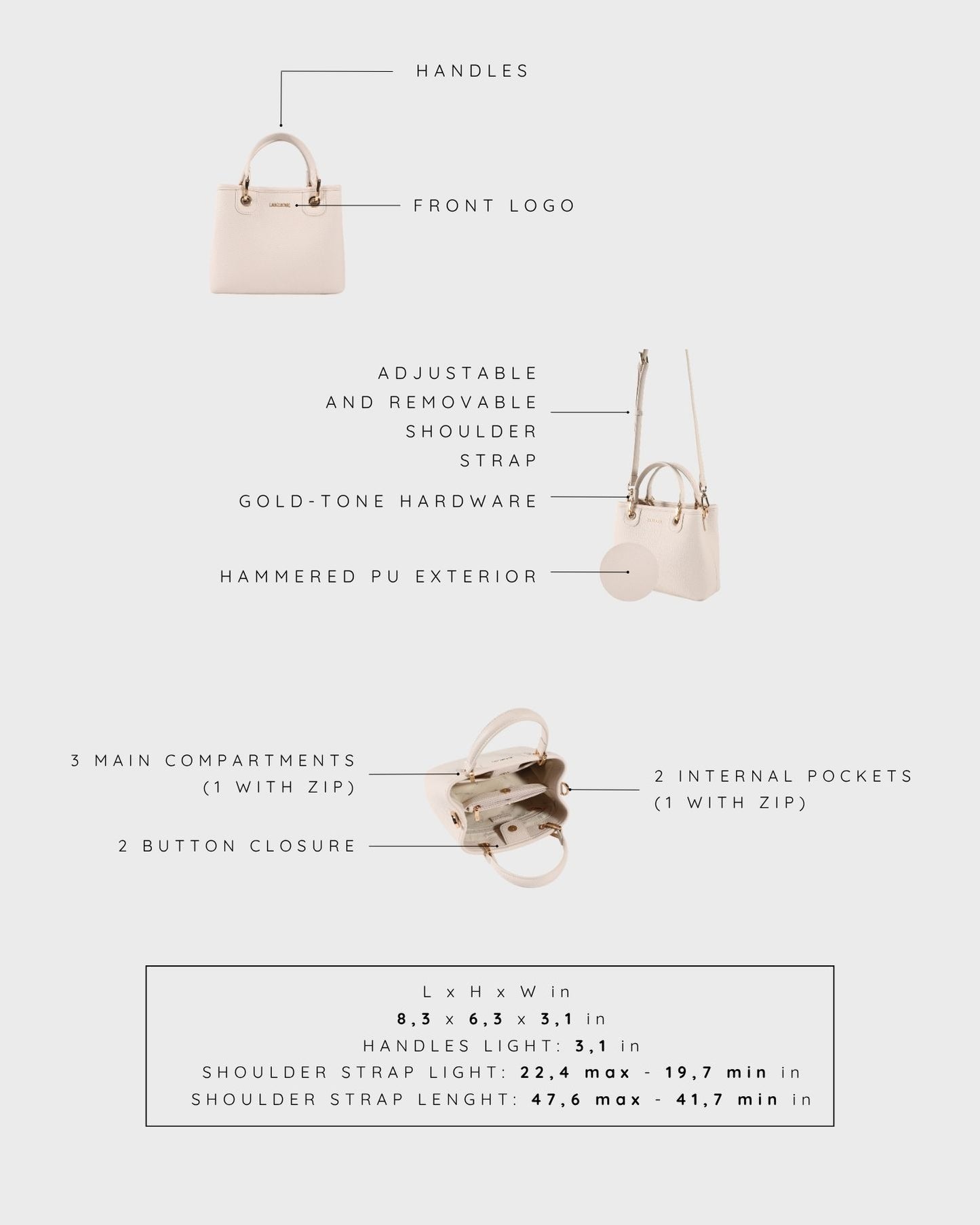 Borsa a mano MARGOT SMALL SUMMER - WHITE