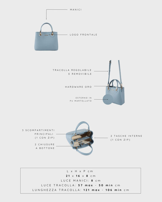 MARGOT SMALL SUMMER Handbag - SKY BLUE