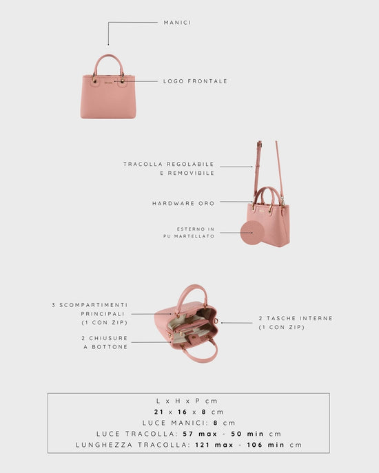 MARGOT SMALL SUMMER Handbag - SUNSET PINK