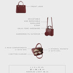 Borsa a mano MARGOT SMALL SUMMER - BURGUNDY