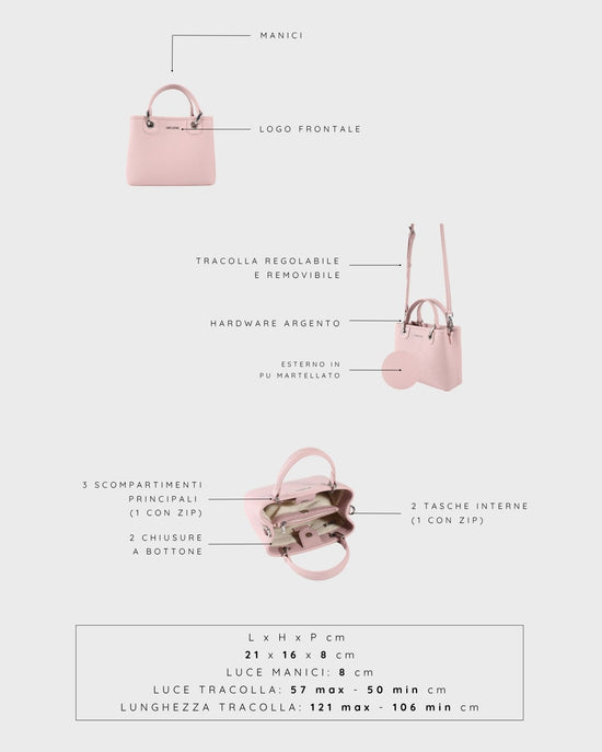 Borsa a mano MARGOT SMALL SUMMER - ICE ROSE