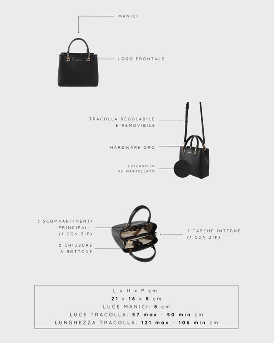 Borsa a mano MARGOT SMALL SUMMER - BLACK GOLD