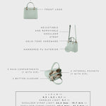 Borsa a mano MARGOT SMALL SUMMER - MINT GREEN