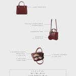 Borsa a mano MARGOT SMALL SUMMER - BURGUNDY