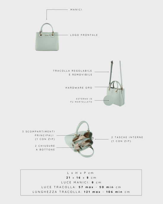 MARGOT SMALL SUMMER Handbag - MINT GREEN