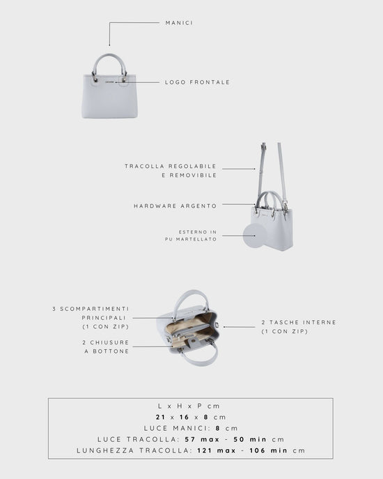 MARGOT SMALL SUMMER Handbag - POWDER BLUE