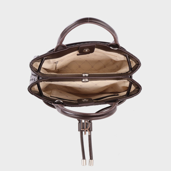 Borsa a mano MEGAN - DARK BROWN ESPRESSO