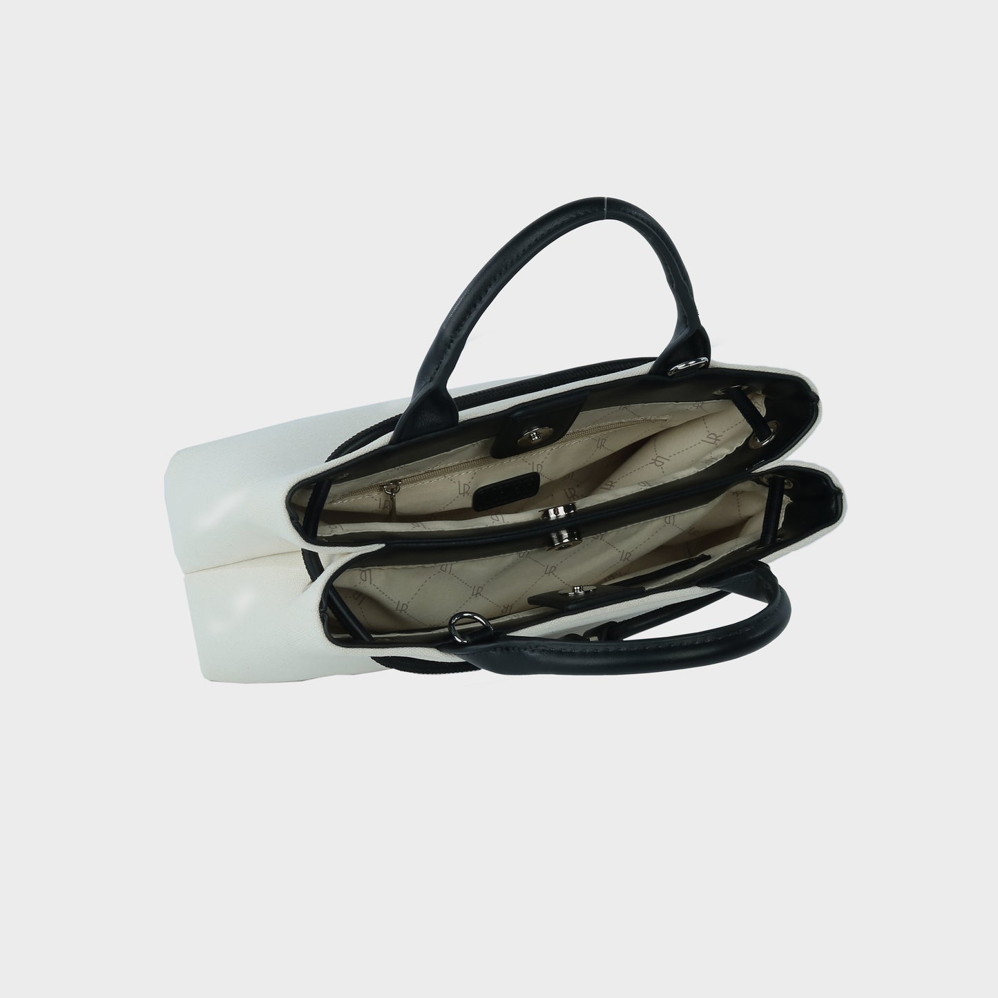 Borsa a mano MEGAN CANVAS - BLACK COCONUT