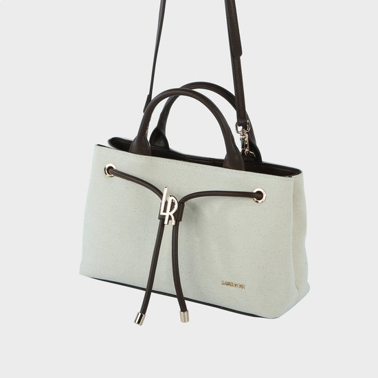 Borsa a mano MEGAN CANVAS - BROWN VANILLA