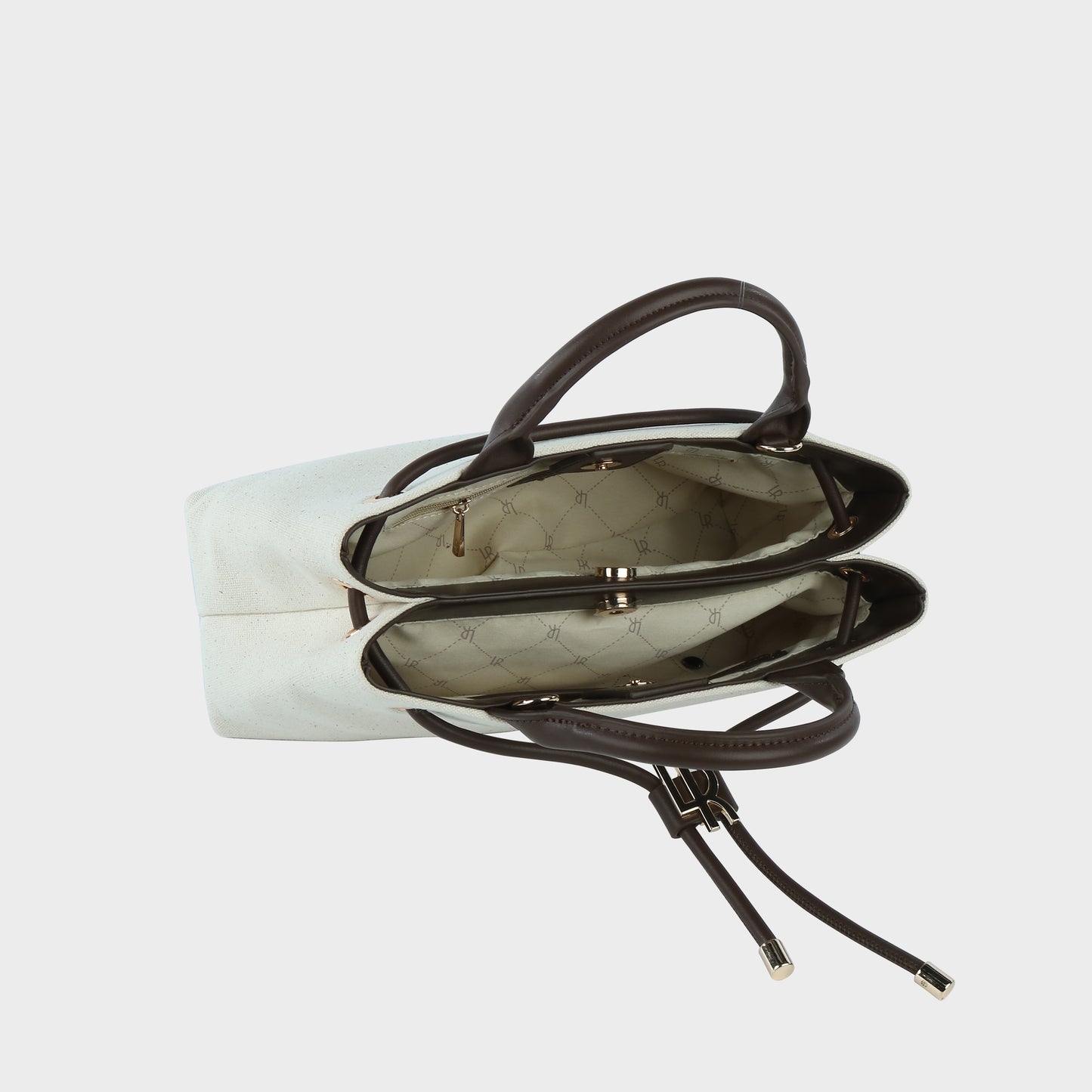 Borsa a mano MEGAN CANVAS - BROWN VANILLA