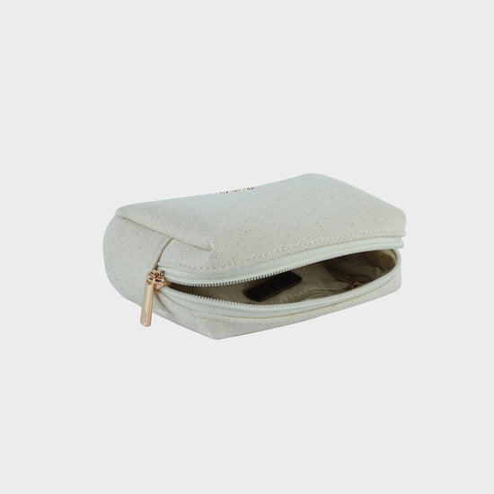 Pochette MEGAN CANVAS - BROWN VANILLA