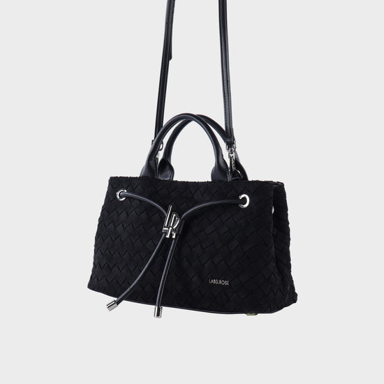 Borsa a mano MEGAN SIMILSUEDE - BLACK SILVER