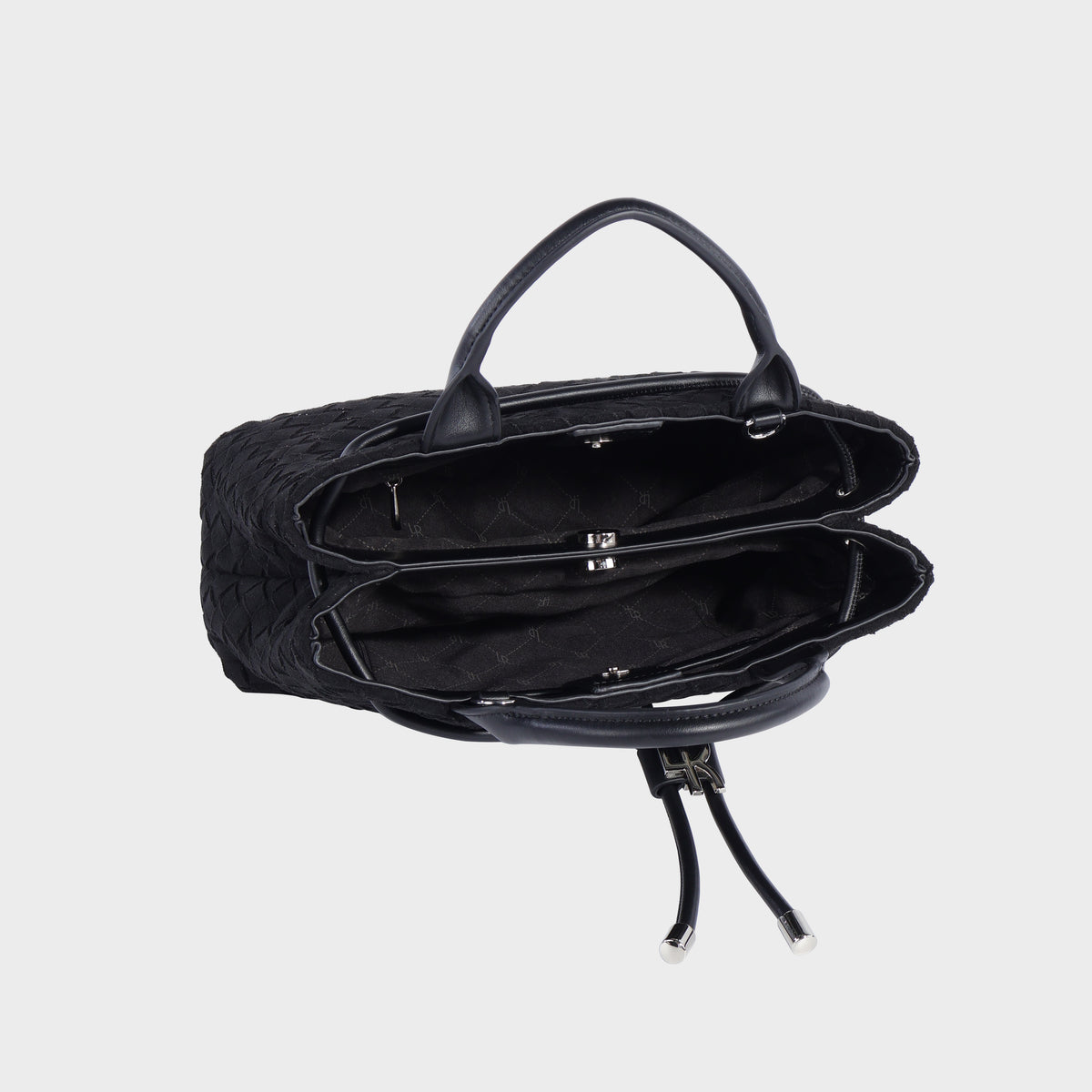 Borsa a mano MEGAN SIMILSUEDE - BLACK SILVER
