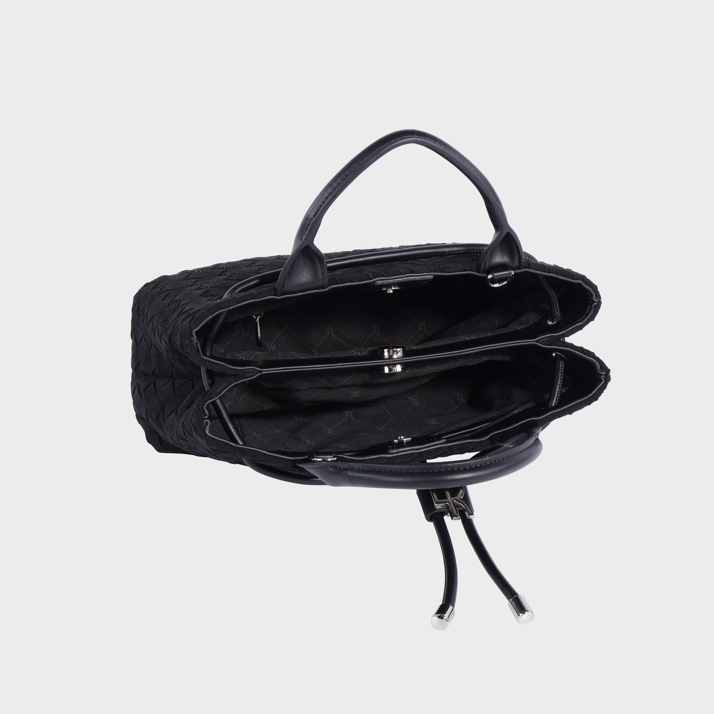 Borsa a mano MEGAN SIMILSUEDE - BLACK SILVER
