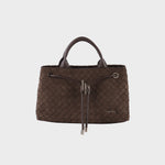 Bolso de mano MEGAN ANTE SINTÉTICO - MARRÓN