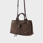 Bolso de mano MEGAN ANTE SINTÉTICO - MARRÓN