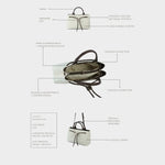 Borsa a mano MEGAN CANVAS - BROWN VANILLA