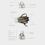 Borsa a mano MEGAN CANVAS - BROWN VANILLA
