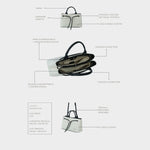 Borsa a mano MEGAN CANVAS - BLACK COCONUT