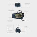 Borsa a mano MEGAN DENIM - BLUE BERRY