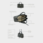 Borsa a mano MEGAN DENIM - BLACK BERRY