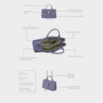 Bolso de mano MEGAN DENIM - VIOLET PLUM