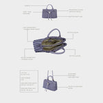 Bolso de mano MEGAN DENIM - VIOLET PLUM