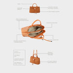 Bolso de mano MEGAN DENIM - NARANJA MANDARINA