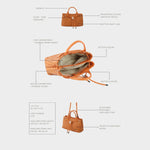 Bolso de mano MEGAN DENIM - NARANJA MANDARINA