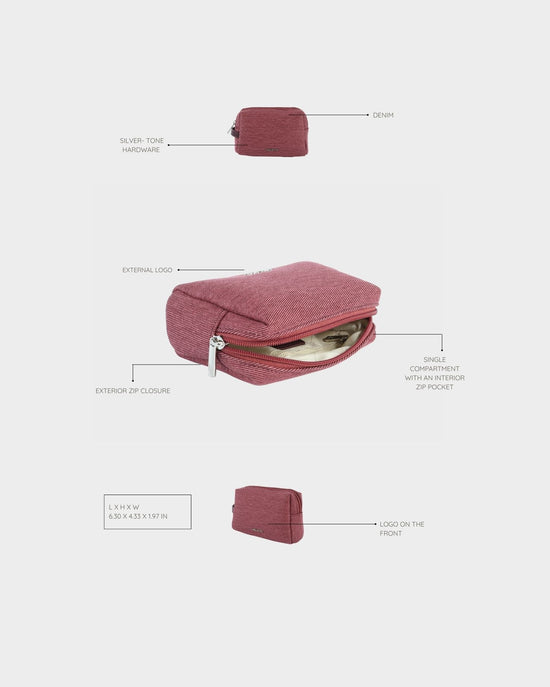 Pochette MEGAN DENIM - CHERRYRED