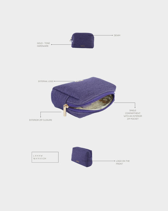 Pochette MEGAN DENIM - VIOLET PLUM