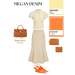 Bolso de mano MEGAN DENIM - NARANJA MANDARINA