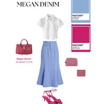 Borsa a mano MEGAN DENIM - STRAWBERRY PINK