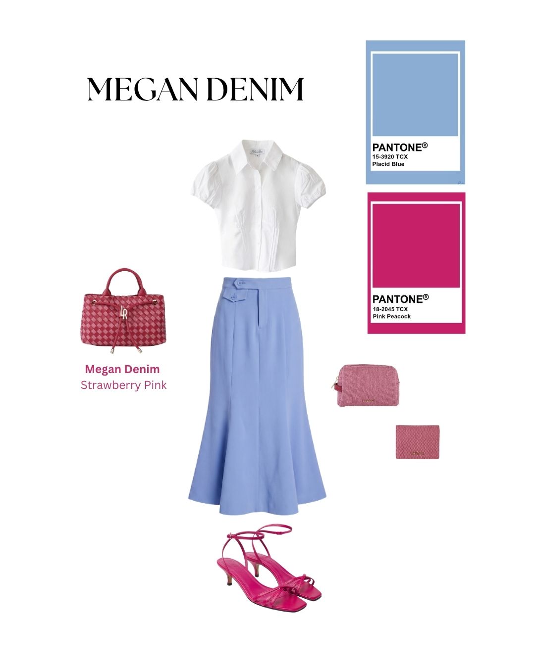Borsa a mano MEGAN DENIM - STRAWBERRY PINK
