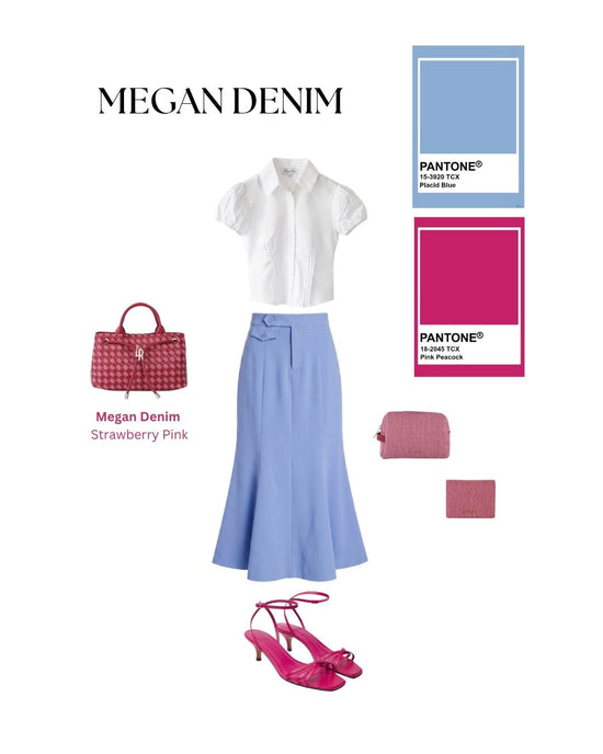 Borsa a mano MEGAN DENIM - STRAWBERRY PINK